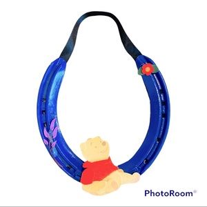 Horseshoe Winnie the Pooh Christmas Tree Ornament Blue Save A Horse